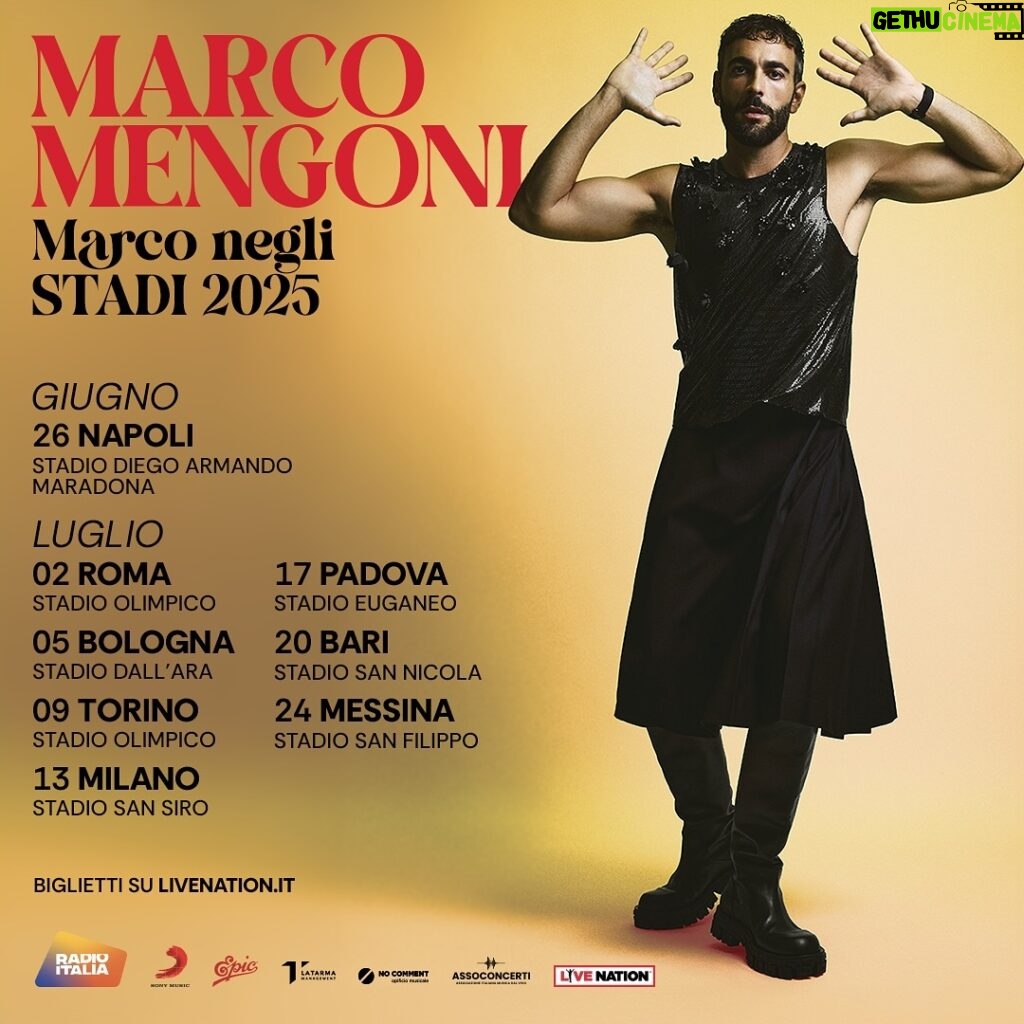 Marco Mengoni Instagram - #MarcoNegliStadi2025