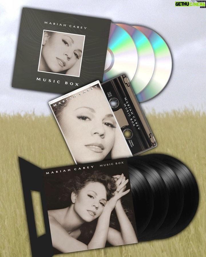 Mariah Carey Instagram - Get Music Box 30th Anniversary Edition on cassette, 3CD and 4LP ✨ Order now @ mariahcareyshop.com & mariahcarey.lnk.to/MusicBox30MC 💿💖🎉 #MusicBox30