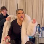 Mariah Carey Instagram - Post show shenanigans 🎉 Thank you for a great run!! #MerryChristmasToAll ❤️🎄
