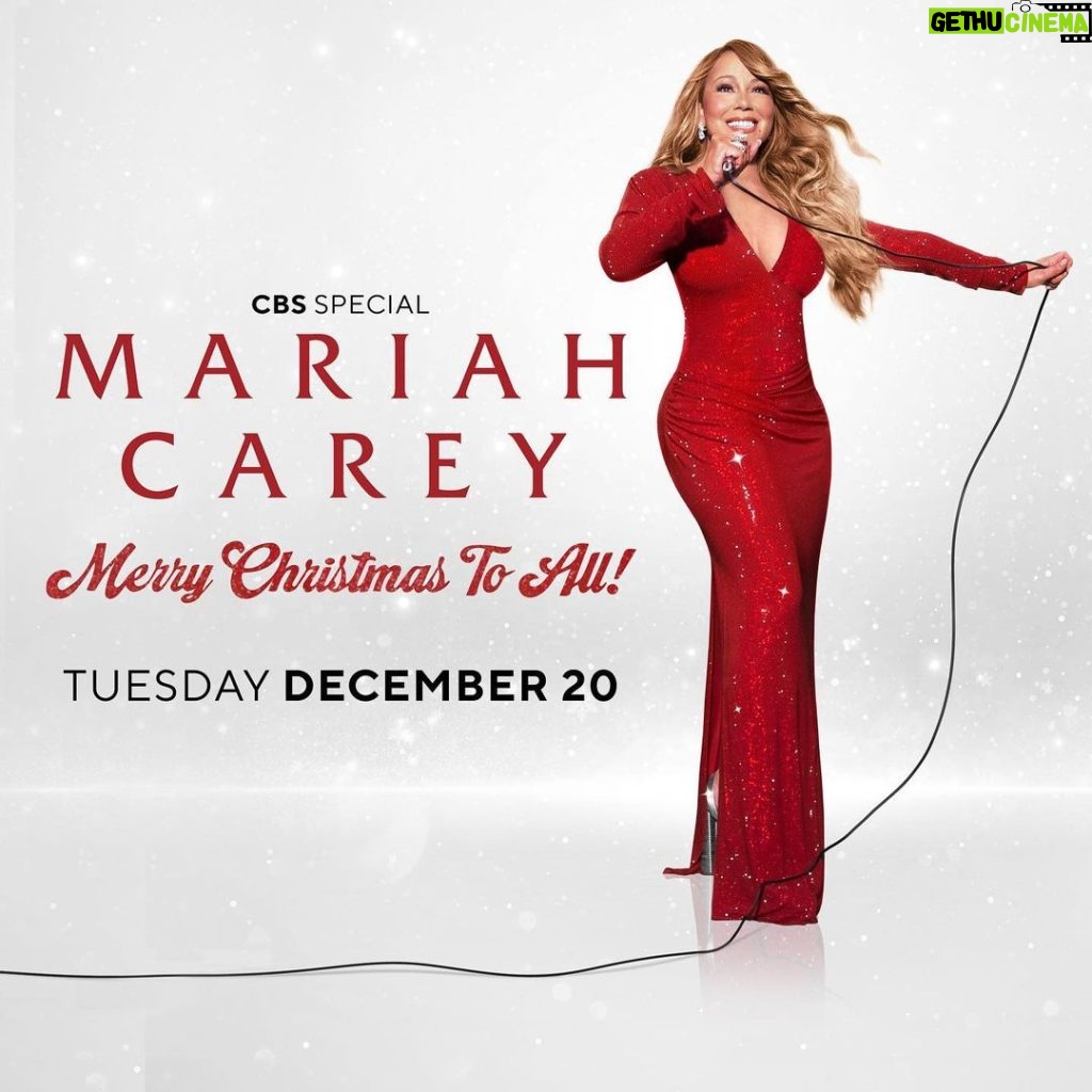 Mariah Carey Instagram - This Christmas present will unwrap on 12/20... 🎁😉 ❤️, Mariah & CBS
