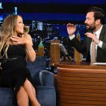 Mariah Carey Instagram - Tune in for festive moments with @jimmyfallon tonight! 💖 📷 Todd Owyoung/NBC @fallontonight