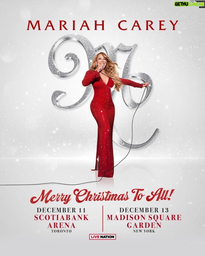 Mariah Carey Instagram - It's almost time NEW YORK + TORONTO!! 🎉💖 Come celebrate Christmas with me this December! lil' excited lil' excited to be back on stage and get festive with everybody!! 🎅🦌🎄 Tickets on sale 10/28 at 10am on ticketmaster.com
