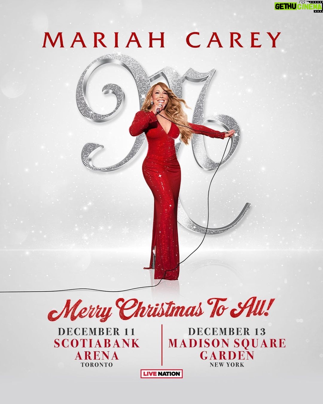Mariah Carey Instagram - It's almost time NEW YORK + TORONTO!! ππ Come celebrate Christmas with me this December! lil' excited lil' excited to be back on stage and get festive with everybody!! π
π¦π Tickets on sale 10/28 at 10am on ticketmaster.com