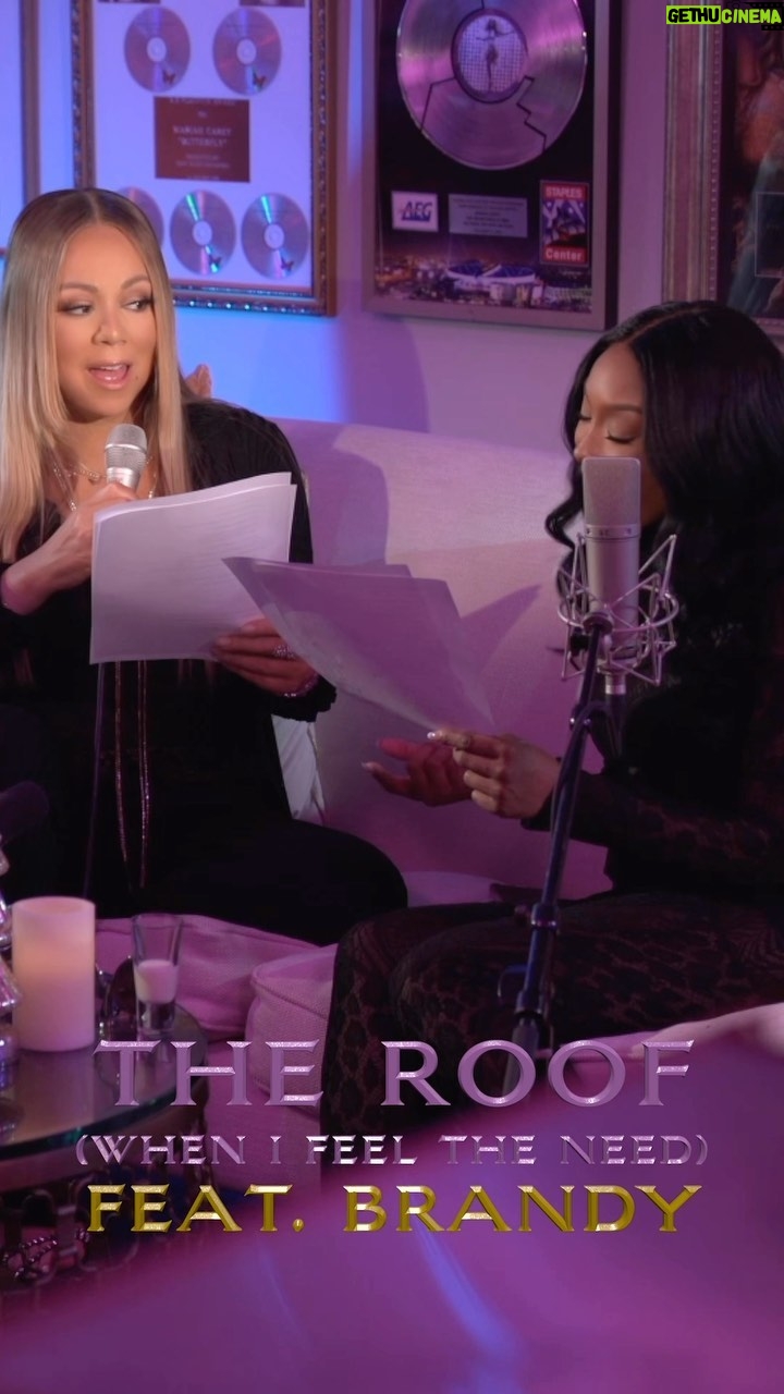 Mariah Carey Instagram - “The Roof” Is one of my favorite songs from #Butterfly, so when we decided to redo it in The Butterfly Lounge, I had to ask one of my favorite singers ever, Miss @brandy to sing it with me! The video is out now!! 🦋❤️🦋