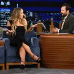 Mariah Carey Instagram - Tune in for festive moments with @jimmyfallon tonight! 💖 📷 Todd Owyoung/NBC @fallontonight
