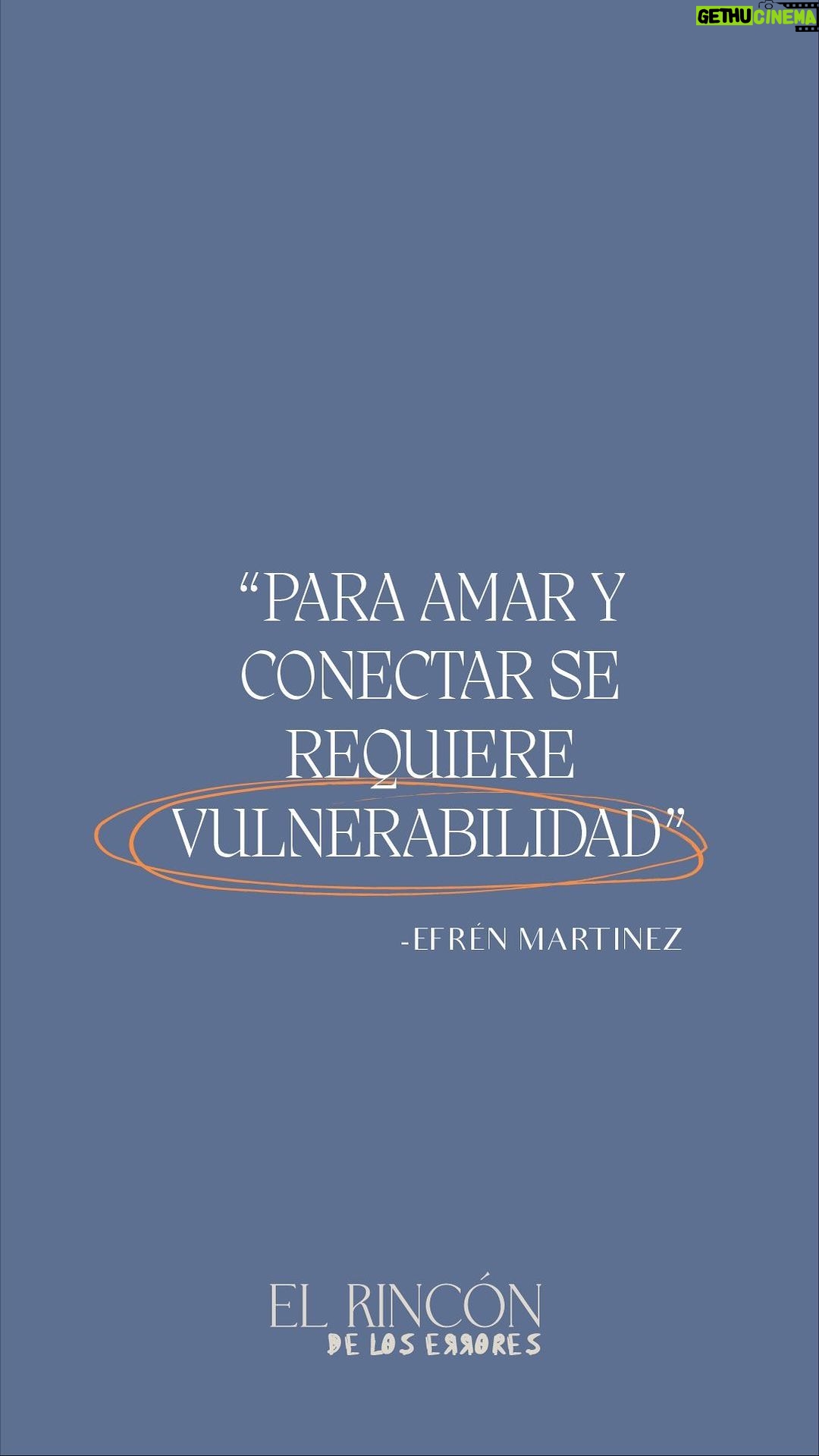 Marimar Vega Instagram - No se puede amar sin vulnerabilidad, cuando uno encuentra esa persona que te acepta tal como eres, que te ve y no te quiere cambiar, entonces ahi se encuentra ese lugar seguro para SER . @elrincondeloserrores @efrenmartinezo