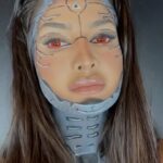 Marina Ferrari Instagram - ROBOT MAKE UP 🤖🫶🏽 Inspiração Halloween 2023!! Se gostou, curte e compartilhaaaaaaaaa! Hahahaah