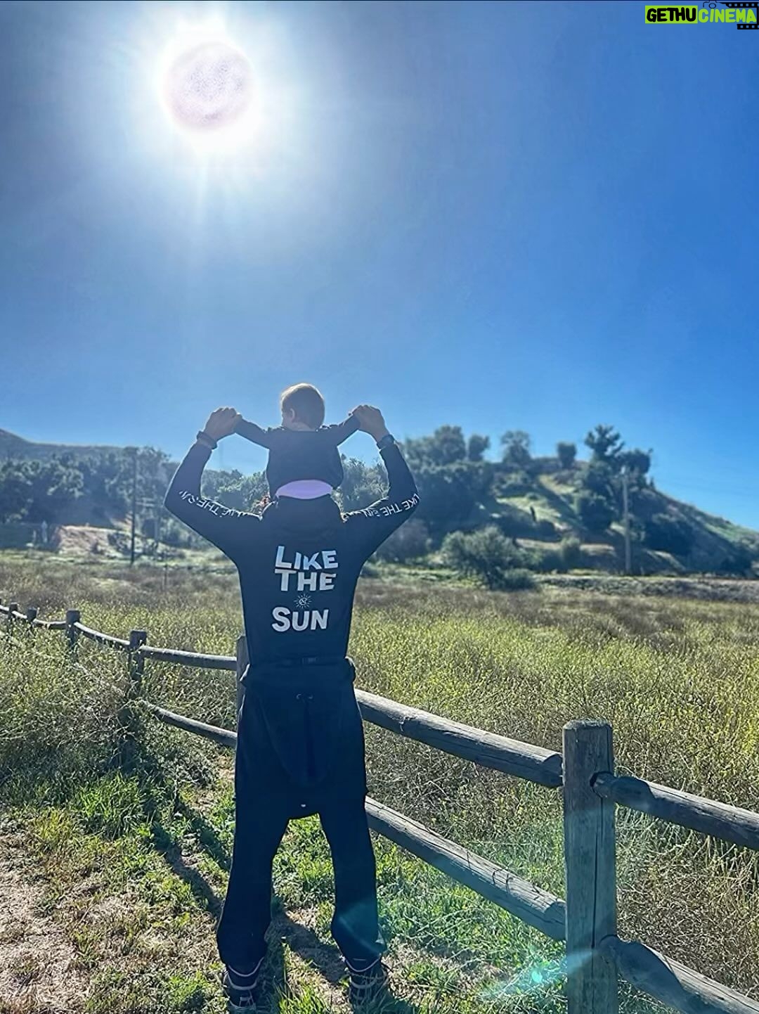 Mario Cimarro Instagram - First times are like looking at a thousand secret doors and not knowing where they go but opening them anyway because with you everything is worth it and magical . Our first solar eclipse in Mailbu , my Bree! Malibu, California