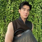 Mario Maurer Instagram - A new interpretation of the icon 💼🖤 #FendiPeekaboo @fendi
