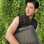 Mario Maurer Instagram - A new interpretation of the icon 💼🖤 #FendiPeekaboo @fendi