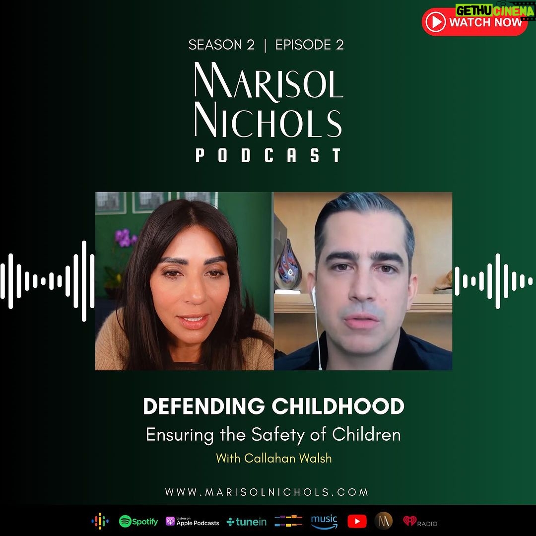 Marisol Nichols Instagram - Defending Childhood: Ensuring the Safety of Children In the second episode of Season 2, our conversation continues. Discover the power of the Child Victim Identification Program (CVIP) that plays a pivotal role in ensuring the safety of young victims. π€π Join us as we explore how CVIP provides invaluable resources and assistance to law enforcement, going above and beyond to bring vulnerable children home safely. Together, let's defend childhood and keep children safe. π« With Callahan Walsh, Executive Director of @missingkids #marisolnicholspodcast #protectchildren #cvip #ncmec #cybertipline