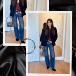 Marisol Nichols Instagram - Fit check ✔️ Top: @aninebingofficial Jeans: @aninebing Belt: @gucci Boots: @bashparis Jacket: @bashparis Bag: @aninebingofficial Necklace: @annesisteron Earrings: @studs