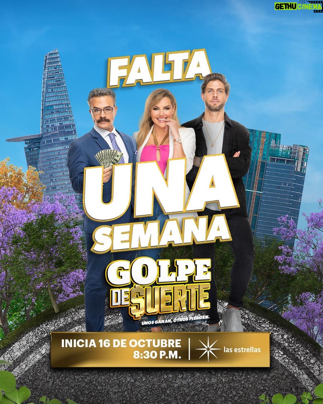 Marjorie de Sousa Instagram - ¿Los villanos lograrán obtener el dinero que tanto ambicionan? 💸✨ Descúbrelo muy pronto porque estamos a una semana del GRAN inicio de #GolpeDeSuerte 🍀💸 Nos vemos este próximo 16 de octubre a las 8:30 p. m. MEX #ConLasEstrellas ✨