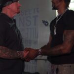 Mark Calaway Instagram - @undertaker meets @dwighthoward before #SummerSlam. @peacocktv Nissan Stadium