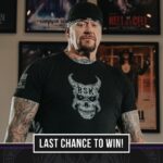 Mark Calaway Instagram - There’s only 3 days left grab this #BSK design in collaboration with @ninelineapparel! Every purchase enters you into a chance to win this limited-edition, championship @wwe title signed by myself! Click the link in my bio and get yours today!#bonestreetkrew
