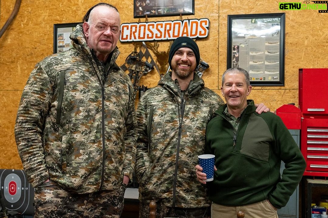 Mark Calaway Instagram - A fun couple of days in the woods with good friends! We were successful on getting our buddy Mark AKA the @undertaker his first black bear! 🐶 🐻