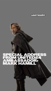 Mark Hamill Instagram - «Movies and fairy tales are only as good as the actions they inspire.» Mark Hamill @markhamill, who once faced absolute evil on screen, is now standing against it in real life. The UNITED24 ambassador is raffling off signed Star Wars posters among everyone who donates towards RQ-35 Heidrun reconnaissance drones. Everyone who cheered for the brave rebels in the legendary film saga and rejoiced at their victory, can now help brave Ukrainians get closer to real victory against the real empire. May Force be with Ukraine — alongside your support! u24.gov.ua/dronation (active link in UNITED24 bio) #united24 #thepoweroffreedom «Фільми та казки корисні, лише коли вони надихають на вчинки». Колись Марк Гемілл протистояв злу на екрані, а тепер робить це в реальному житті. Амбасадор UNITED24 розіграє плакати в стилі «Зоряних війн» із власним підписом серед усіх, хто задонатить на дрони-розвідники RQ-35 Heidrun. Кожен, хто вболівав за хоробрих повстанців у легендарній кіносазі та радів їхній перемозі, сьогодні може допомогти хоробрим українцям наблизити реальну перемогу проти справжньої імперії. Хай буде з Україною сила — разом із вашою підтримкою! u24.gov.ua/uk/dronation (активний лінк у біо UNITED24)