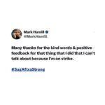 Mark Hamill Instagram - #sagaftrastrong