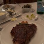 Mark Sheppard Instagram – Unbelievable Porterhouse, bone marrow, whipped potatoes and wild mushrooms @marketsteersteakhouse @chefkatcrook