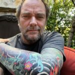 Mark Sheppard Instagram - Grinding away with @kevin_f_quinn @1111ad_tattoo Moving up into the dragon… #spnfamily 1111 AD, INC