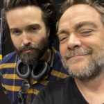 Mark Sheppard Instagram - Had so much fun @walescomiccon Got to hang out with this talented b**tard @scandalous_13 talk football and eat the ridiculously amazing @thedoughnutwhispereruk Boston Cream Doughnut. It’s Vegan. I’m not Vegan. Unbelievably good.