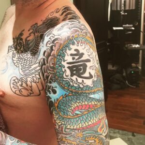Mark Sheppard Instagram - Getting there! Amazing color work by @kevin_f_quinn @1111ad_tattoo