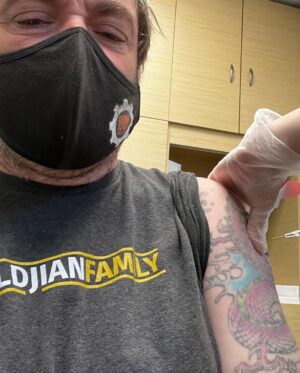 Mark Sheppard Instagram - Putting my money where my mouth is… I received my J&J shot March 31. Just had my Pfizer booster and my flu shot. I urge you to READ the research and get it done. Contrary to world opinion, we Americans do care about other people. thank you @walgreens (I didn’t feel a thing… #spnfamily