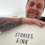 Mark Sheppard Instagram – My first Birfday present! Lovely care package from my friends @storiesandinkskincare lovely tattoo care products from a small UK company. Check them out.