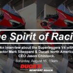Mark Sheppard Instagram - Thanks to @ducatinb @ducatiusa and of course @ducati for this amazing opportunity to chat with CEO Jason Chinnock. #v4superleggera