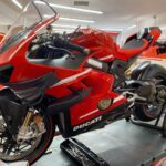Mark Sheppard Instagram - ICYMI my #superleggerav4 is on proud display all this week and next @ducatinb @ducatiusa @ducati I figured so few get to see one... Ducati Newport Beach