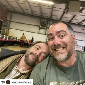 Mark Sheppard Instagram - #Repost @reactionstunts
・・・
Hangin with some of my favorite peeps during the filming of ep 207 of @dcdoompatrol ! Miss all of you and hope you’re all well in this craziness! 

#DoomPatrol @hbomax @thedcuniverse #REActionStunts  #StuntCoordinator #StuntTeam #DoomPatrol #DCcomics