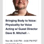 Mark Sheppard Instagram – One of the very best there is!  If you are serious about voice acting, check this out!
Repost from @davebmitchell
•
My next class, coming up next week…come learn how to connect a physical performance with your vocal performance (link in bio). 🗣️🎤 #voiceactor #voiceacting
