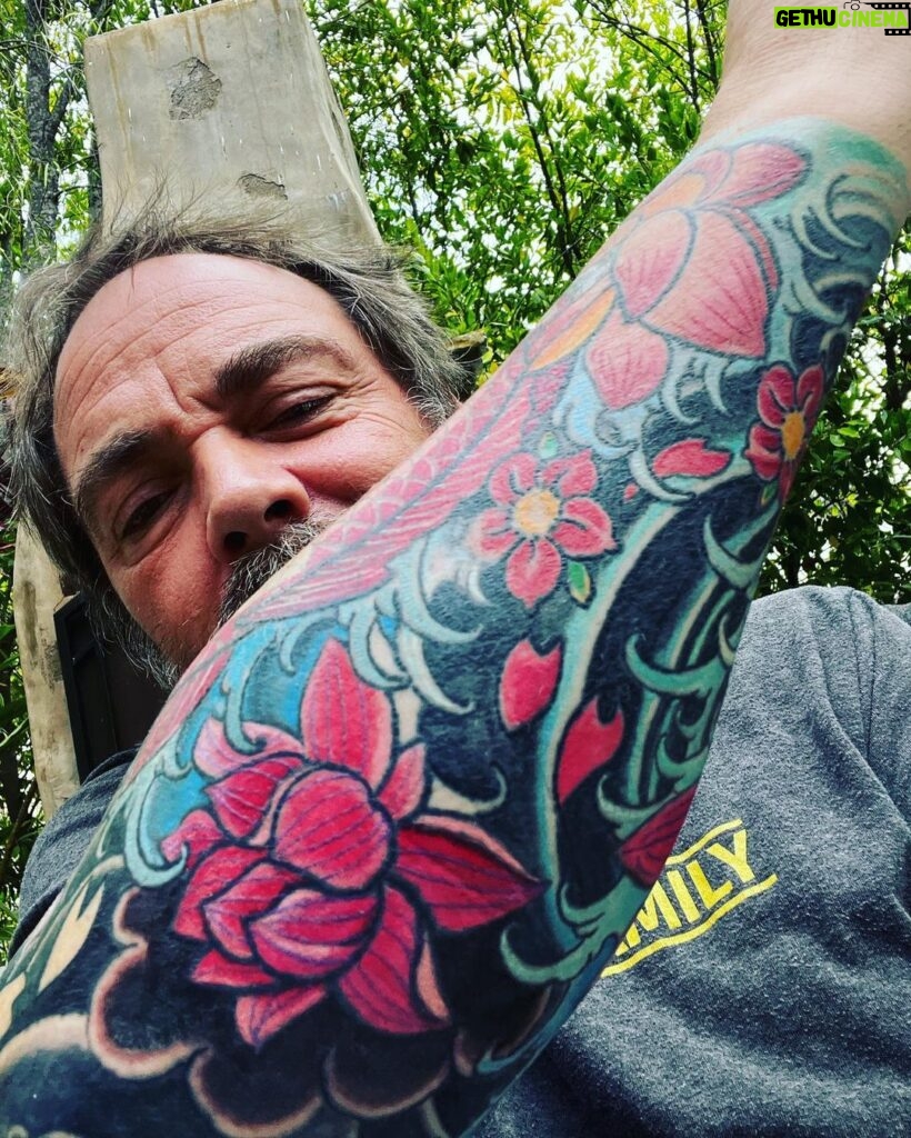 Mark Sheppard Instagram - Getting busy with @kevin_f_quinn @1111ad_tattoo #spnfamily 1111 AD, INC
