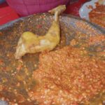 Mark Wiens Instagram - Ayam Penyet - “Squeezed Chicken” one of the tastiest Indonesian street foods, loaded with chili sauce! @budi_tarjo #ayampenyet #IndonesianFood #streetfood 📍 Depot Gito #Surabaya #Indonesia Surabaya, Indonesia
