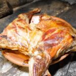Mark Wiens Instagram - Roast leg of lamb in ancient stone oven! Amazing Spanish food with @jamesblickspain in #Madrid 📍 Posada de la Villa #SpanishFood La Posada de la Villa