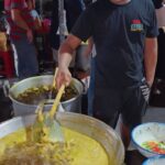 Mark Wiens Instagram – Nasi Babat – a combination of cow stomach and organs, marinated and fried, and served with corn rice and lots of sambal – must eat Indonesian street food in #Surabaya! 

Thanks to @budi_tarjo #IndonesianFood #streetfood Surabaya, Indonesia