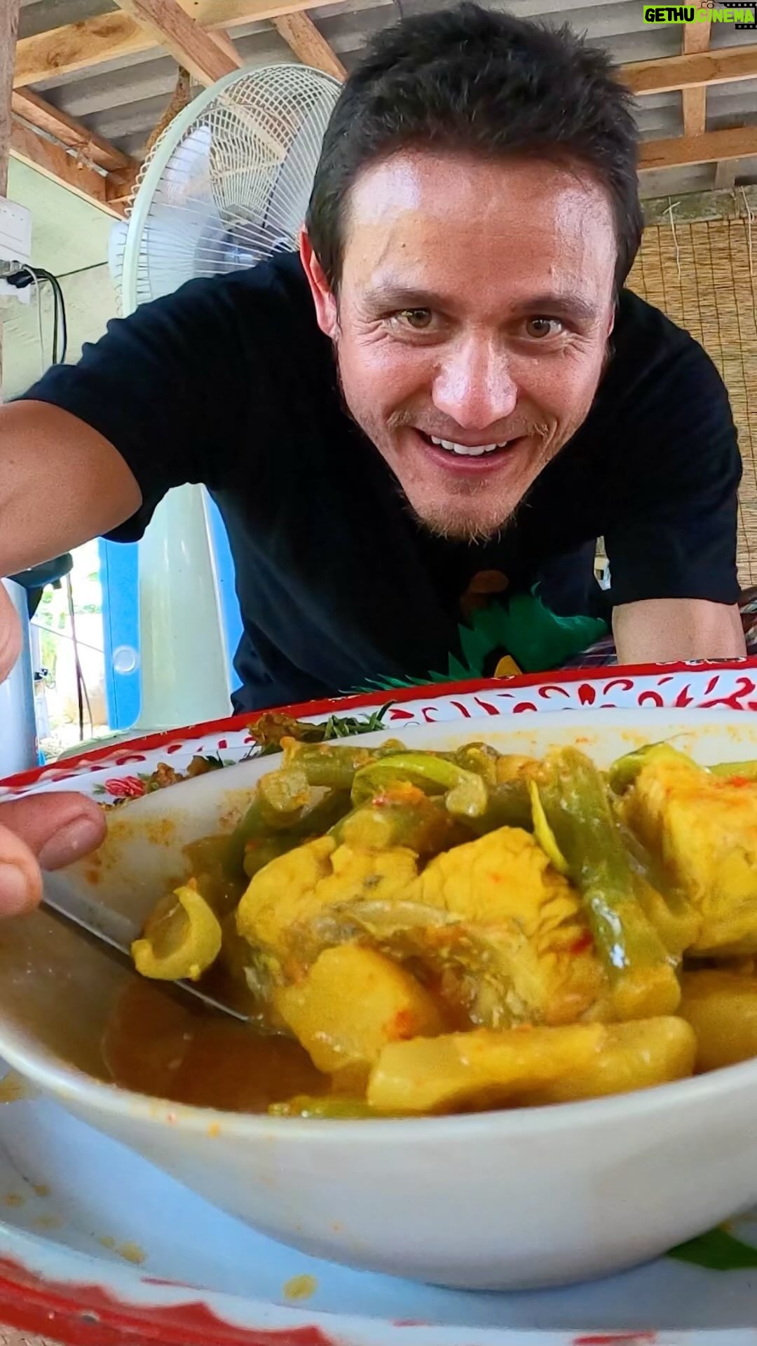 Mark Wiens Instagram - Turmeric sour curry with unripe mangosteen and garcinia (แกงส้มมังคุดคัด) - first pick the mangosteen! #ThaiFood #Kiriwong #NakhonSiThammarat คีรีวงศ์ ลานสกา นครศรีธรรมราช