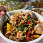 Mark Wiens Instagram - Thai jungle curry has long been one of my favorite dishes, and this jungle curry with frog (แกงป่ากบ) was one of the best I’ve had in a while. Maximum flavor, heat, herb, and an entire 🐸 , packed into a single bowl 🌶 🔥 #Kanchanaburi #ThaiFood #ไม่เผ็ดไม่กิน ร้านเจ้ปุ้มอาหารป่า ลาดหญ้า
