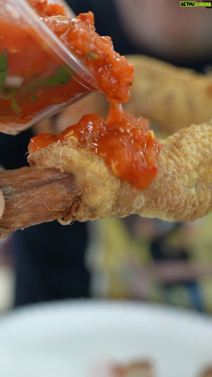 Mark Wiens Instagram - Deep fried chicken necks with @mexi_papa_adventures Watch how they make 24,000 a week! 🐔 @tacossantarita #LosAngeles #MexicanFood #friedchicken Tacos Santa Rita
