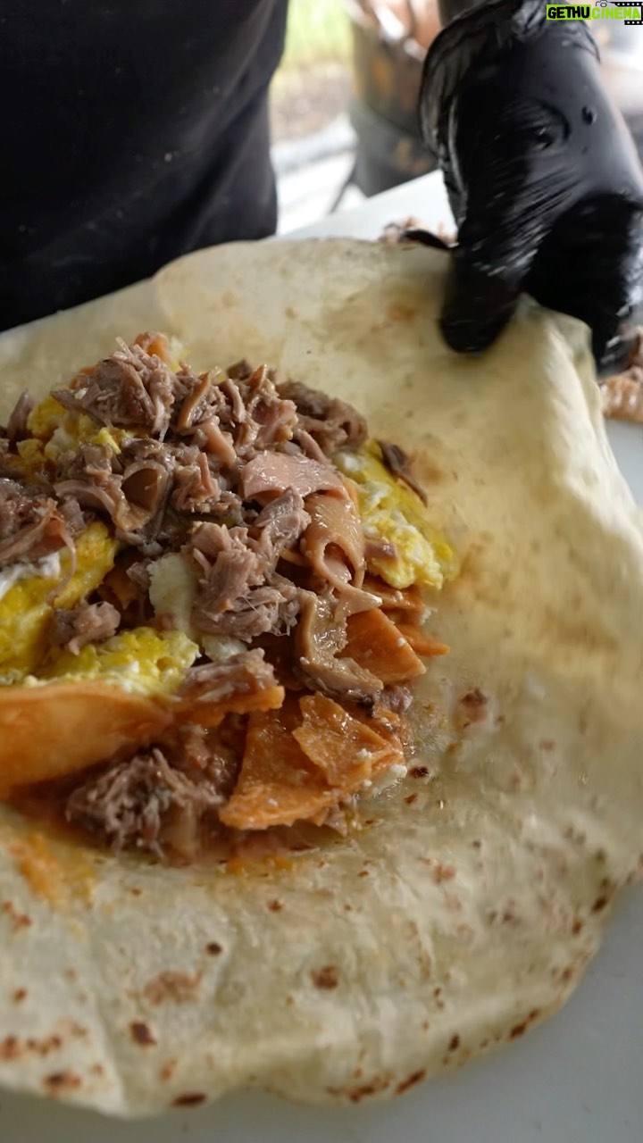 Mark Wiens Instagram - Incredible breakfast burrito @losdos_chingones Watch how they make it!! With @mexi_papa_adventures and @jeffrey_merrihue #MexicanFood #LosAngeles Los Angeles, California