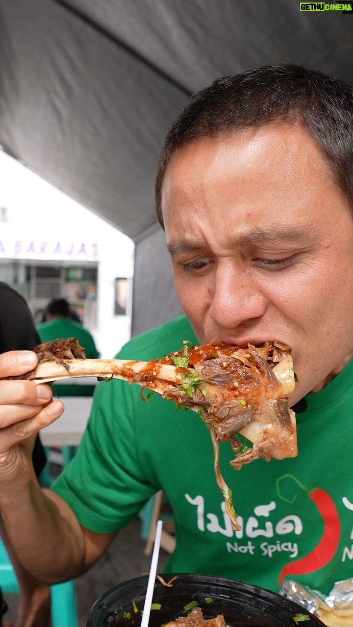 Mark Wiens Instagram - Dino-Bone โGoat Birria ๐ โ with @mexi_papa_adventures At @birrieria.barajas #Compton #LosAngeles #MexicanFood Birrieria Barajas