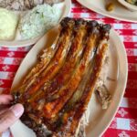 Mark Wiens Instagram - Slab of ribs from the whole hog bbq @wilbersbbq normally bbq places would debone all the meat (including the ribs), and mix it all together. So very unique to get the whole ribs, and so good! #bbq #NorthCarolina Wilbers BBQ