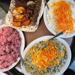 Mark Wiens Instagram - Persian food tour with @gooshtlovers It was a honor to have a huge Persian banquet sized lunch @raffisplace with Mr. and Mrs. Raffi. When they opened their restaurant 28 years ago, they had 4 tables. Now it’s one of the biggest and best Persian restaurants in the United States! #PersianFood #Iran #kebab #koobideh #LosAngleles