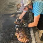 Mark Wiens Instagram - Slab of ribs from the whole hog bbq @wilbersbbq normally bbq places would debone all the meat (including the ribs), and mix it all together. So very unique to get the whole ribs, and so good! #bbq #NorthCarolina Wilbers BBQ