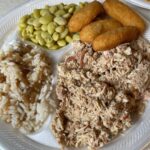 Mark Wiens Instagram - Real deal Carolina whole hog bbq, cooked with so much love and honesty. When Mrs. Grady pulled out what she called “old fashioned sauce” - 🌶 in vinegar, I was even happier! Also, best sides in the state! #GradysBBQ #NorthCarolina #bbq #homecooking Grady's BBQ