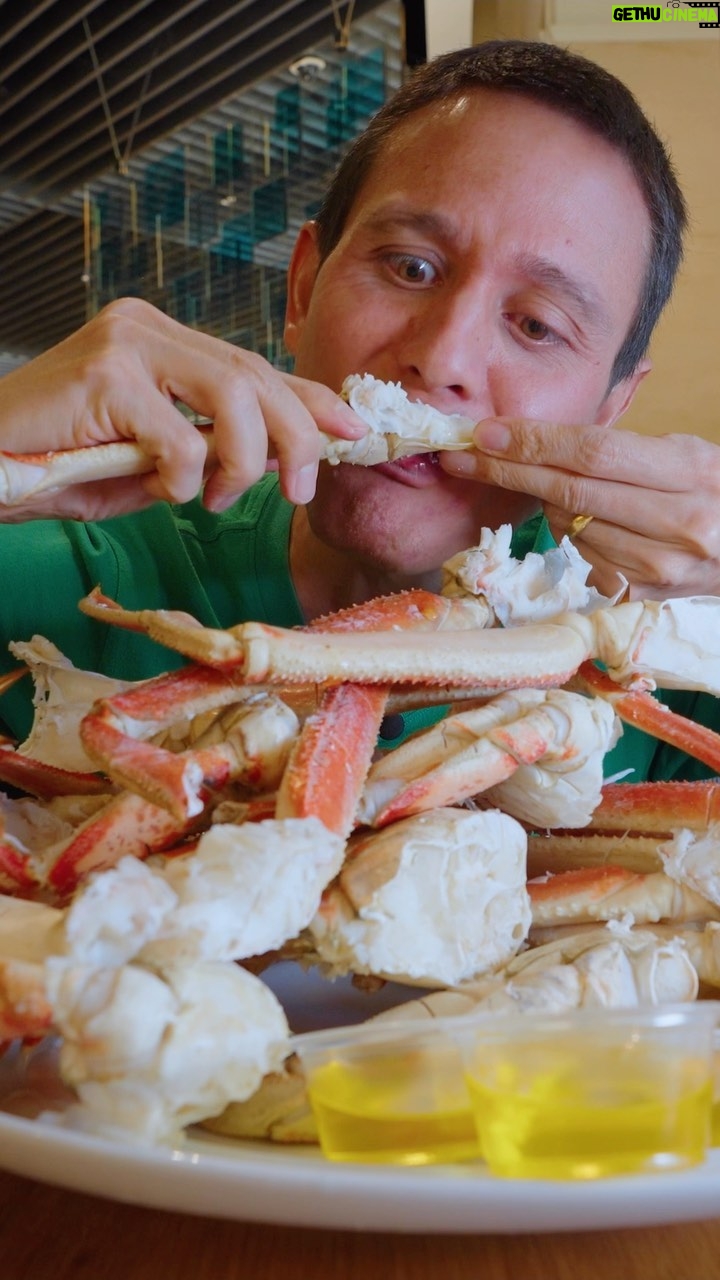Mark Wiens Instagram - Eating the biggest buffet in Las Vegas!! All you can eat crab legs 🦀 and prime rib Bacchanal Buffet @caesarspalace #LasVegas #buffet Bacchanal Buffet Caesar's Palace Las Vegas