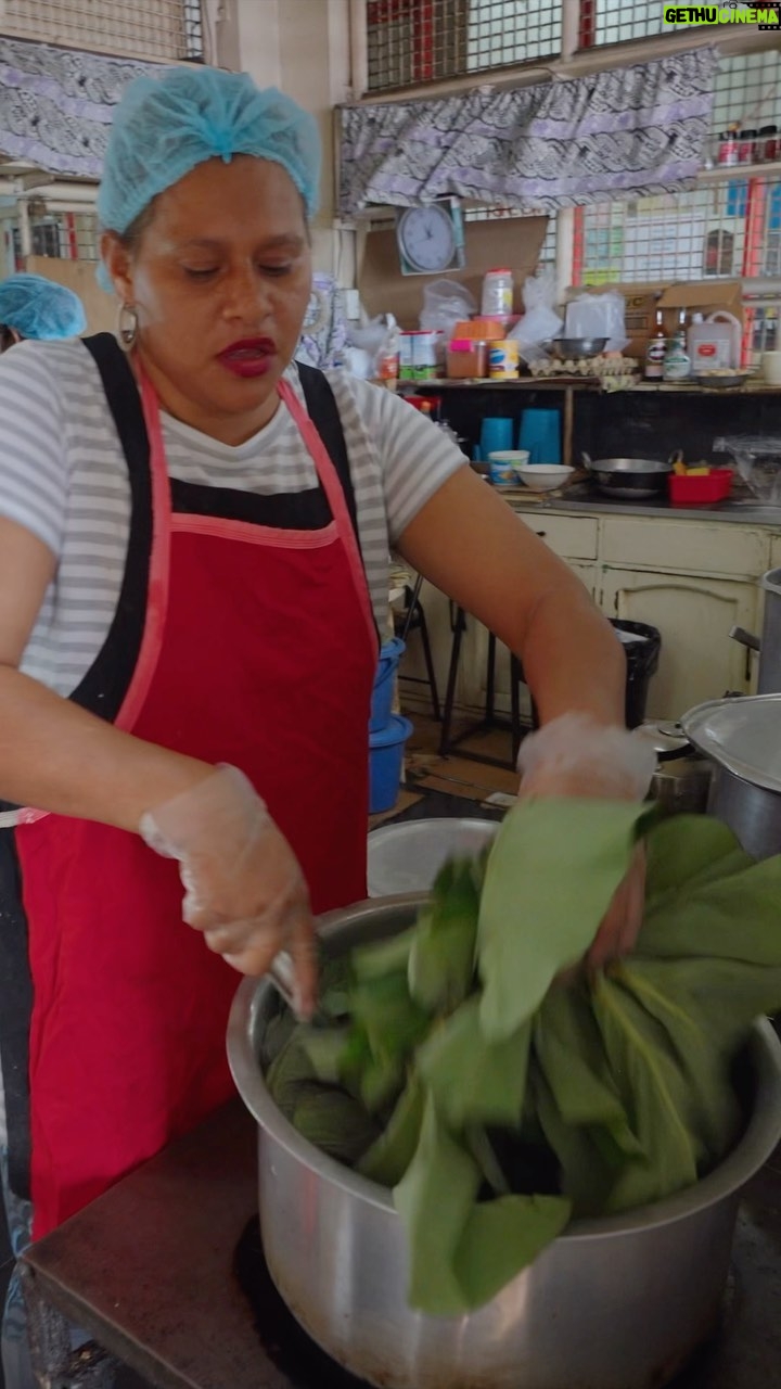 Mark Wiens Instagram - Welcome to Fiji 🇫🇯 She’s making rourou (taro leaves) cooked with mutton, one of the staples of Fijian food., with @andhy_blake Thanks to @fly_fijiairways @captaincookfiji #Fiji #FijianFood
