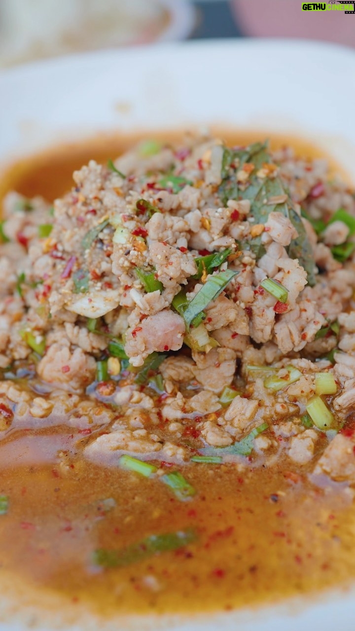 Mark Wiens Instagram - Fresh beef laap (ลาบ), and Isan meaty dishes, so good!📍 Laap Ba Lek (ร้านลาบ (ป้าเล็ก) #Bangkok #Thailand #streetfood Bangkok, Thailand