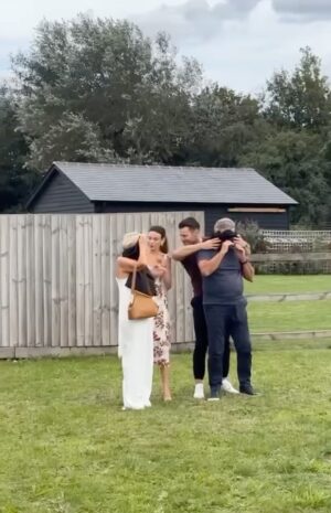 Mark Wright Instagram - Yesterday we surprised mum and dad with a 40th wedding anniversary party. 
After driving around for 40 mins to throw the scent of where we were going, we ended up back at the same place. @joshwright4444 @holliekanewright garden haha. What a special day 💙💗
@bigmarkwright @carolwright1