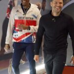 Mark Wright Instagram - I had an EPIC day with @getprouki last week where I tried (and failed) to outrun Britain’s fastest man, the legendary @zharnel_hughes 🥇. We spoke about how to progress and stay motivated on your fitness journey, whether that’s being an Olympic track runner for @teamgb or like me, trying to hit new PB’s at the gym. No matter what your fitness goal is, @getprouki has a delicious range of high-protein snacks to help you get there* (and I’m telling you, the blueberry yogurt tastes so good 🫐!). #Ad #GetPRO #RaceZharnel *GetPRO contains protein which contributes to the maintenance & growth of muscle mass. Enjoy as part of a balanced diet & healthy lifestyle.